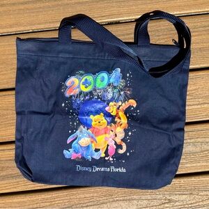 Vintage Rare 2004 Disney World Dreams Florida Winnie the Pooh Large Tote Bag